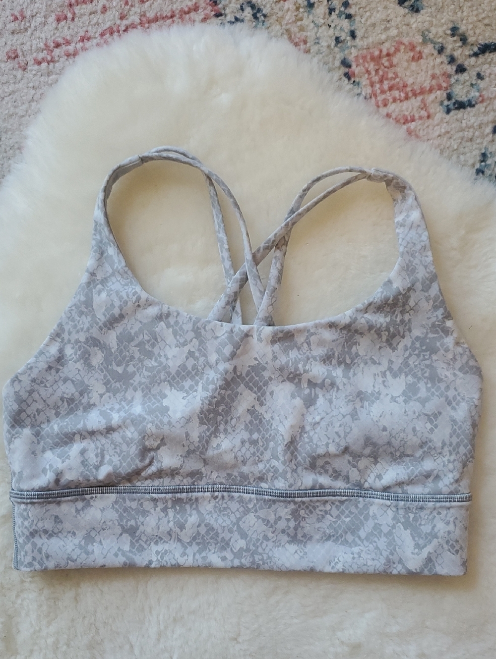 EUC Hideaway Camo Starlight Lululemon Energy Longline Bra.  Size 8